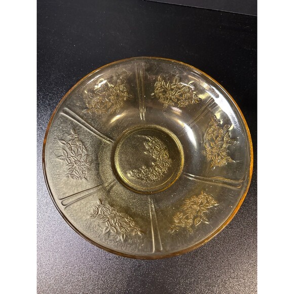 Federal Glass Sharon Amber 8.5" Bowl - Picture 4 of 6